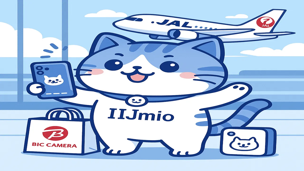 IIJmio猫とビックカメラと飛行機