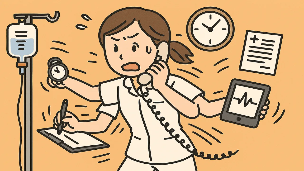忙しそうな看護師