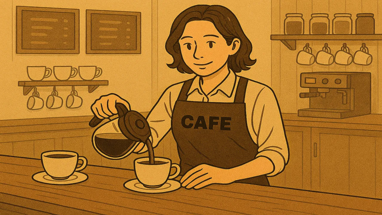 カフェオーナー女性